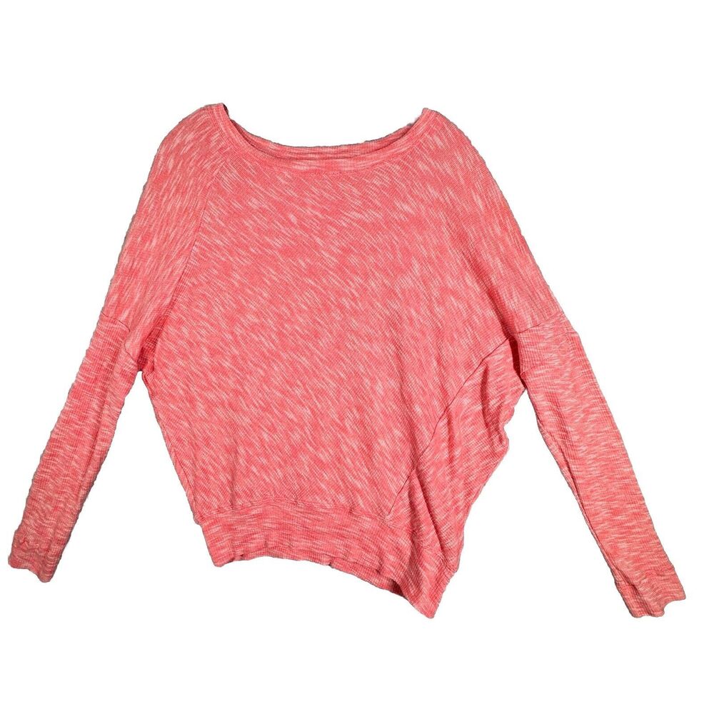 By Anthropologie Shirt Womens XS Heathered Pink White Damiana‎ Pullover Casual
